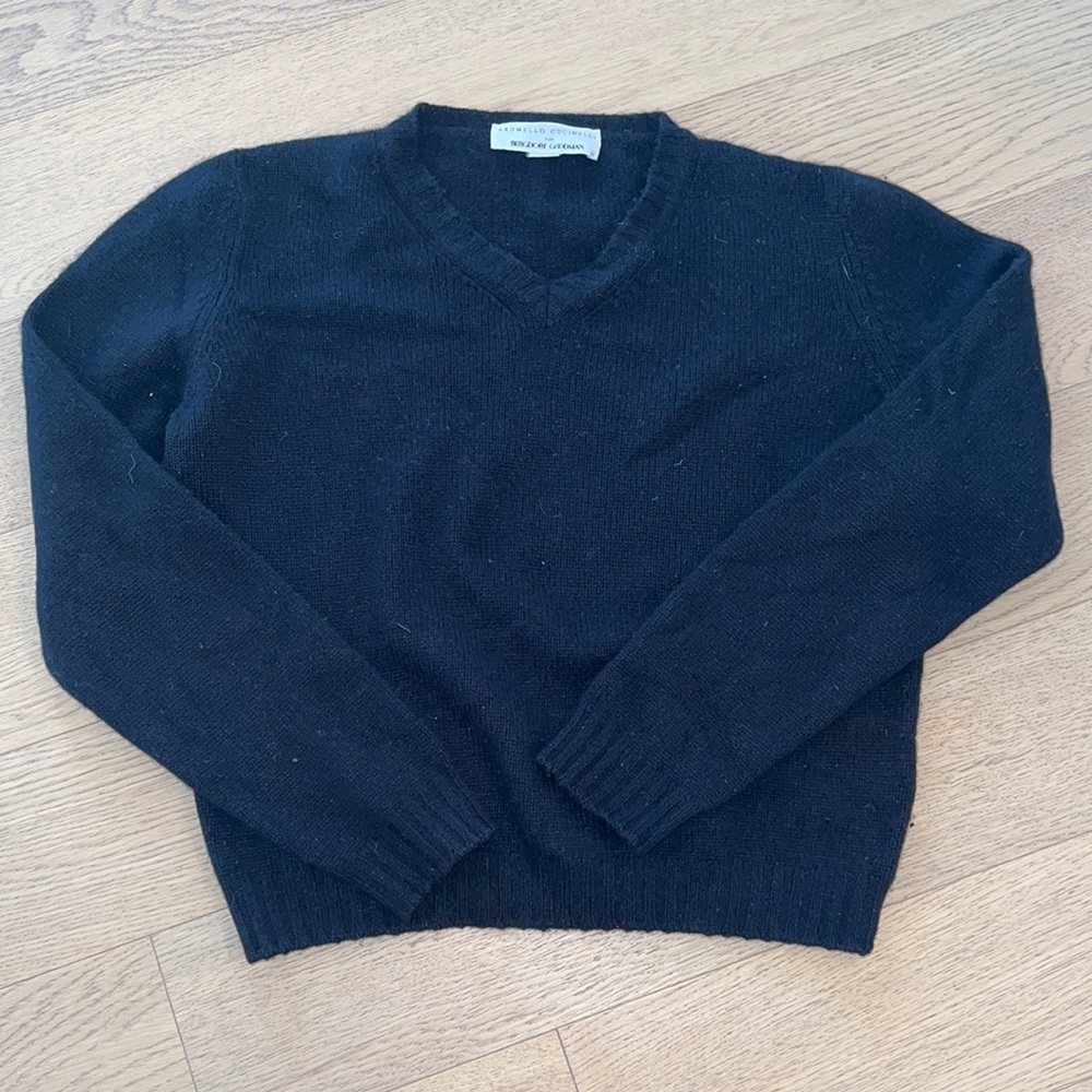 Brunello Cucinelli 100% Cashmere black sweater
